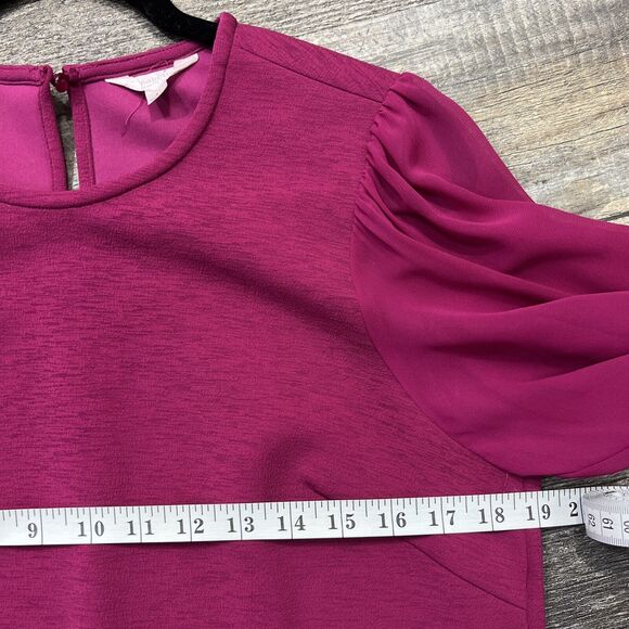 Nanette Lepore Dress Size 6 Red Pomegranate Lace Semi Sheer Sleeve - Picture 14 of 16